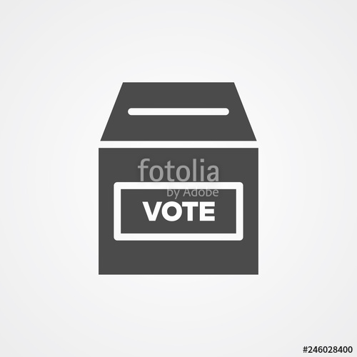 500x500 Ballot Box Vector Icon Sign Symbol Stock Image And Royalty Free