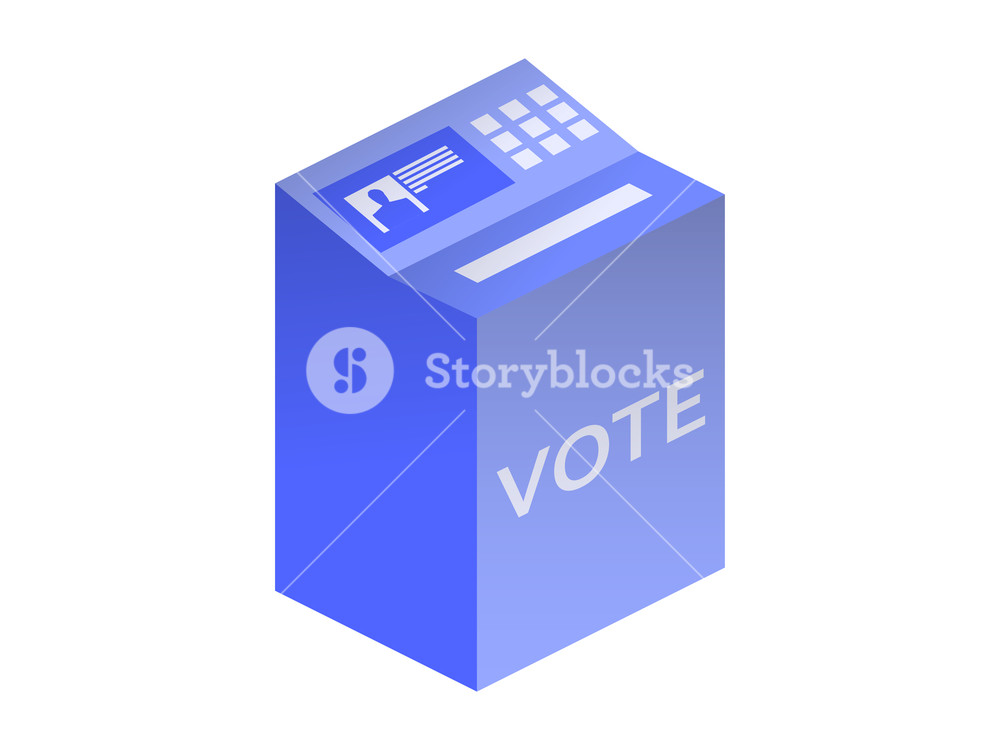 1000x750 Electronic Ballot Box Icon Isolated On White Background