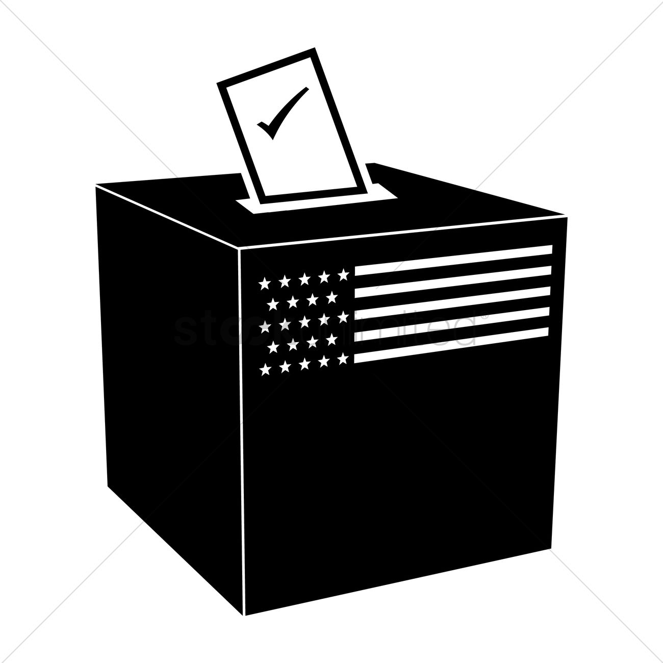 1300x1300 Ballot Box Vector Image