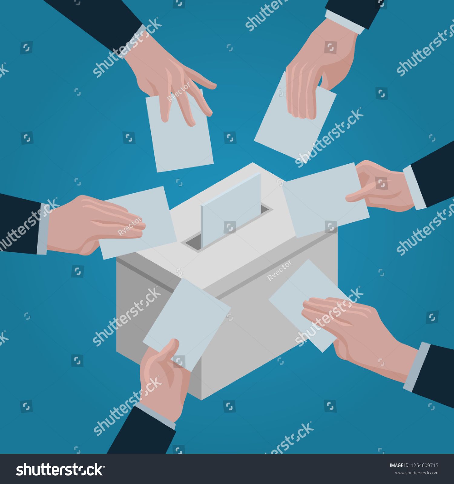 1500x1600 Ballot Concept Background Isometric Illustration Of Ballot Vector