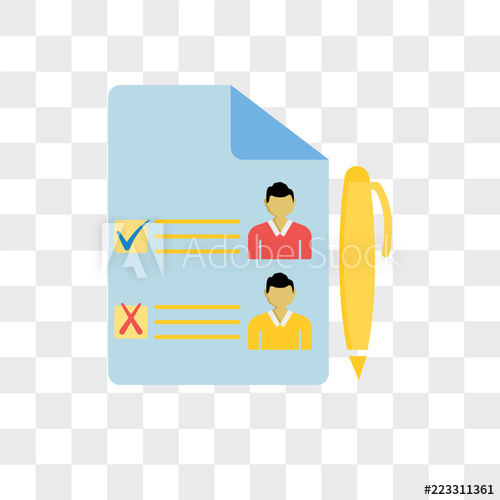 500x500 Ballot Vector Icon Isolated On Transparent Background, Ballot Logo