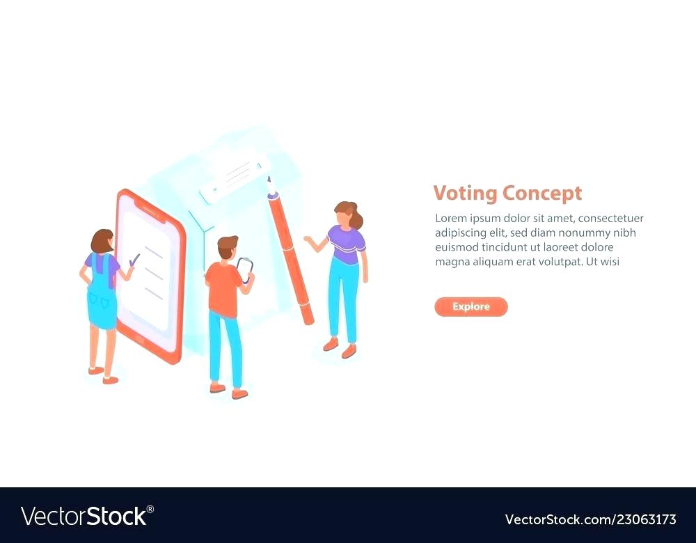 1000x780 Female Vote Ballot Vector Images Voting Website Template Free