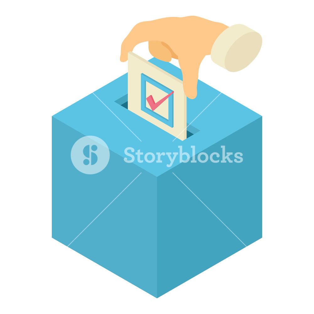 1000x1000 Ballot Box Icon Isometric Illustration Of Ballot Box Vector Icon