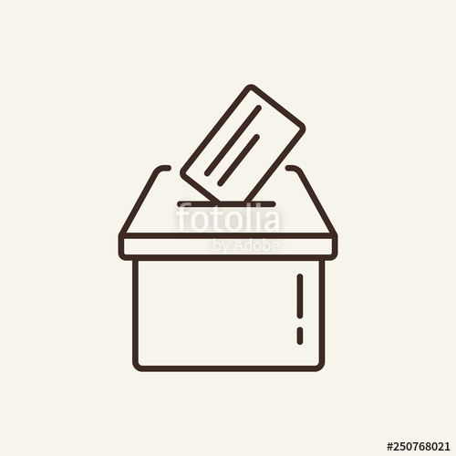 500x500 Ballot Box Line Icon Stock Image And Royalty Free Vector