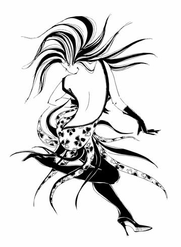 359x490 Dancing Girl Dancer The Girl Moves In A Fast Rhythm Of Dance