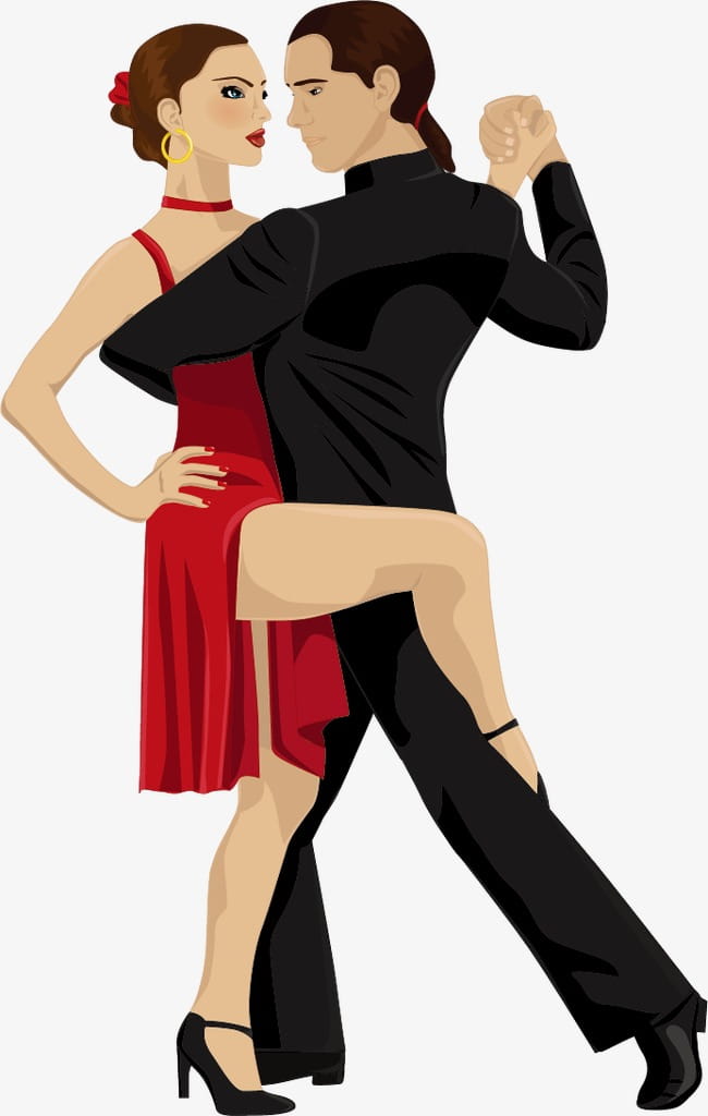 650x1024 Men And Women Dancing Vector Material, Free Graphics