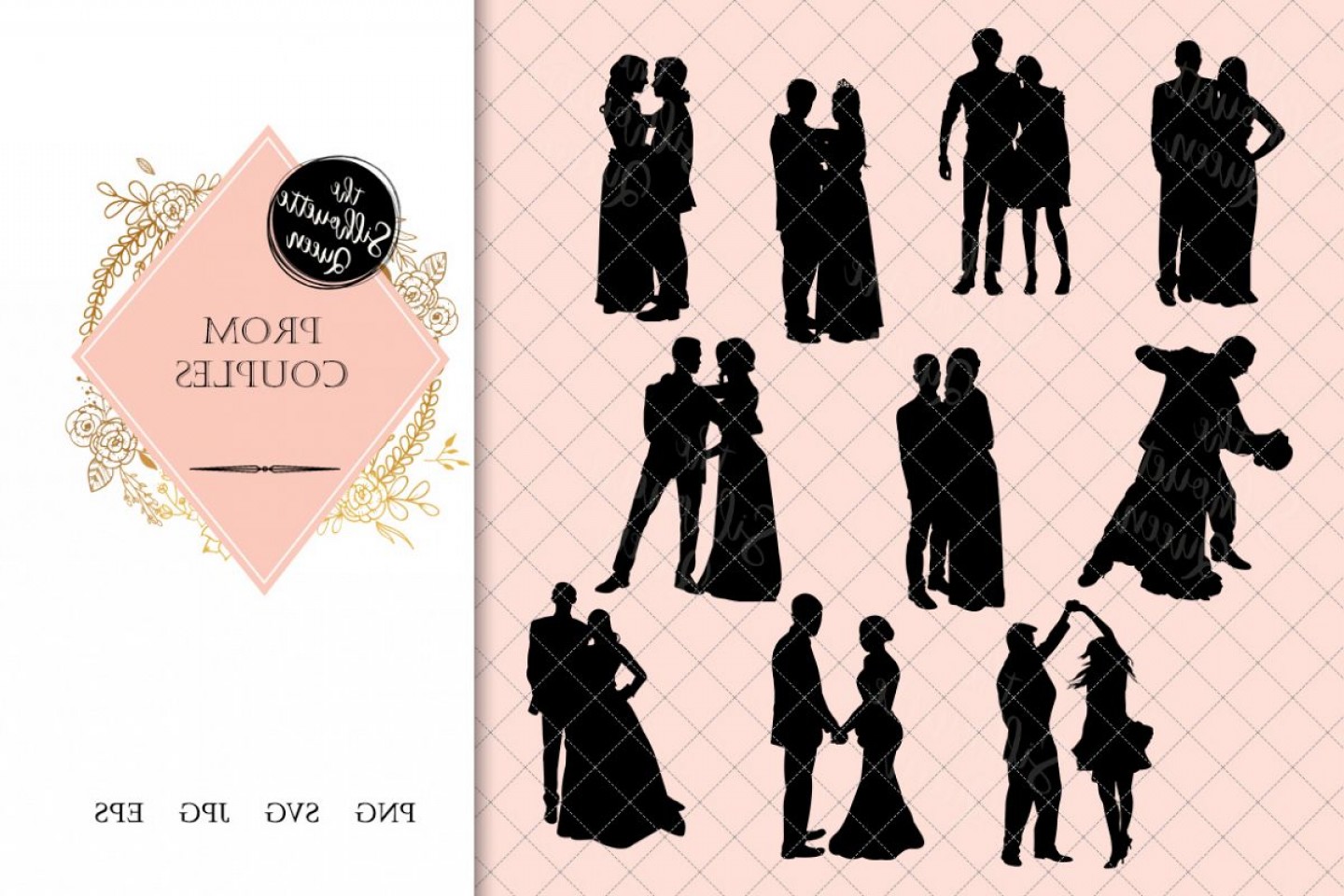 1440x960 Prom Couple Silhouette Ballroom Dance Vector Bride And G Soidergi