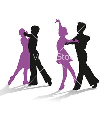 380x400 Silhouettes Of Kids Dancing Ballroom Dance Vector