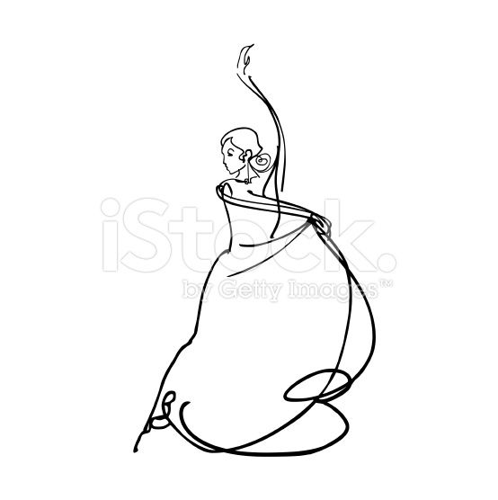 554x556 Vector Dancing Girl Flemenco Art Inspiration In Dancer