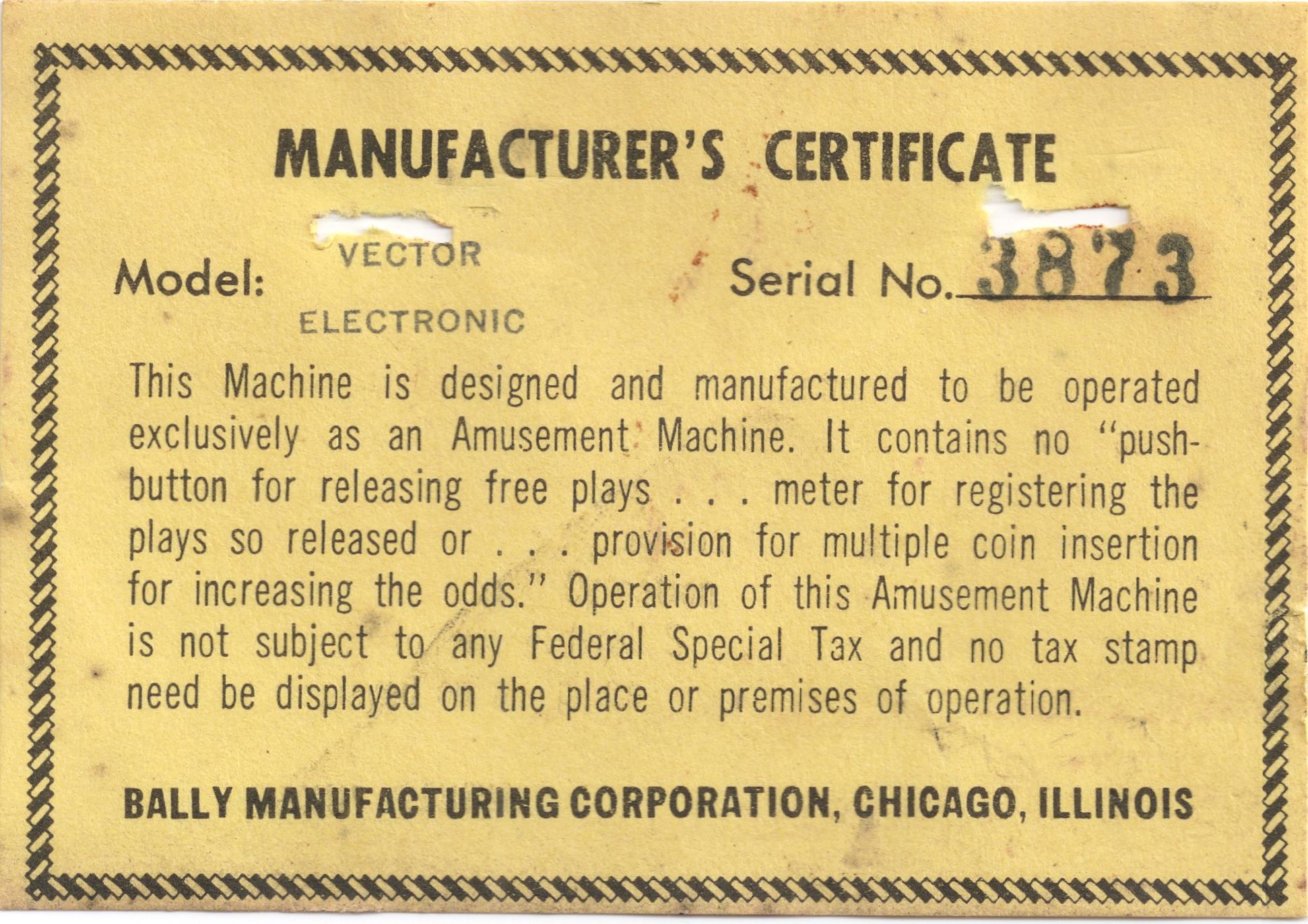 1942x1372 Internet Pinball Machine Database Bally 'vector'
