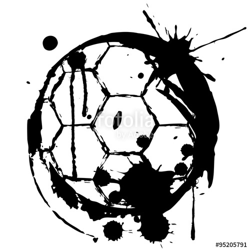 500x500 Logotipo Balon Con Manchas En Blanco Y Negro Stock Image