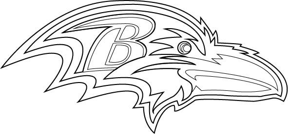 591x276 Baltimore Ravens Logo Outline Vector Fully Layered Vector