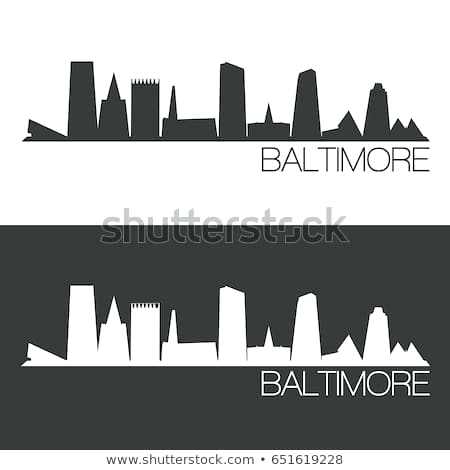 450x470 Baltimore Skyline Art White