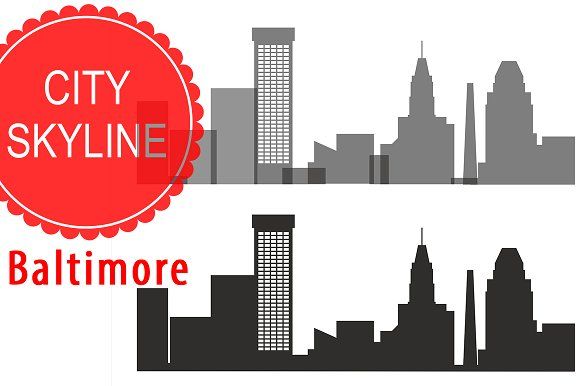 580x386 Baltimore Skyline Vector