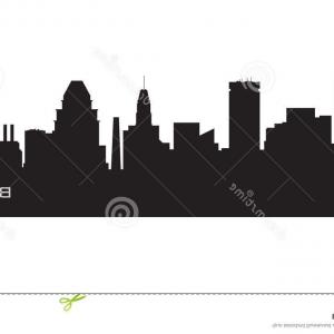 300x300 Baltimore Maryland Skyline Background Vector Illustration