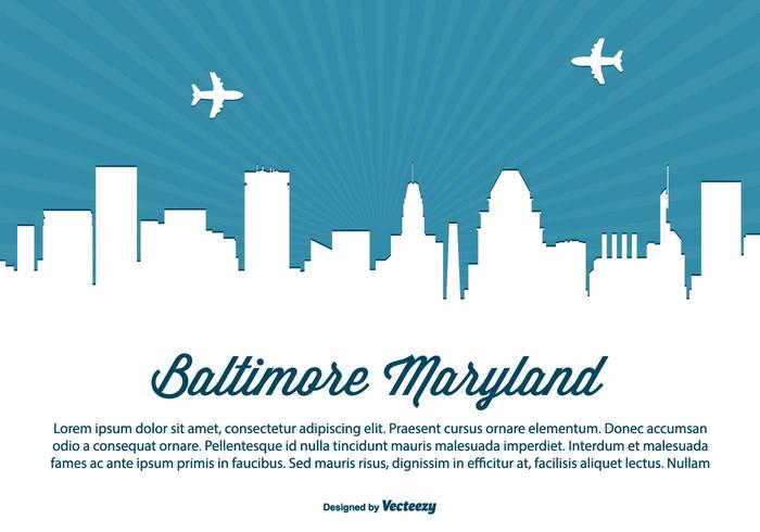 700x490 Baltimore Maryland Skyline Illustration