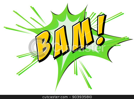 450x332 Bam Flash On White Stock Vector