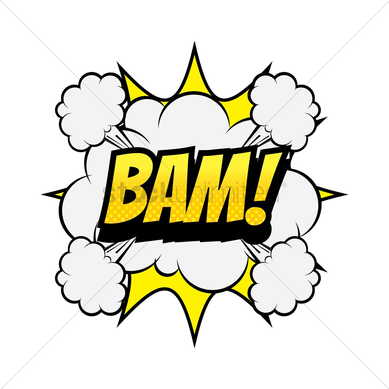 1300x1300 Comic Bubble Bam Vector Image