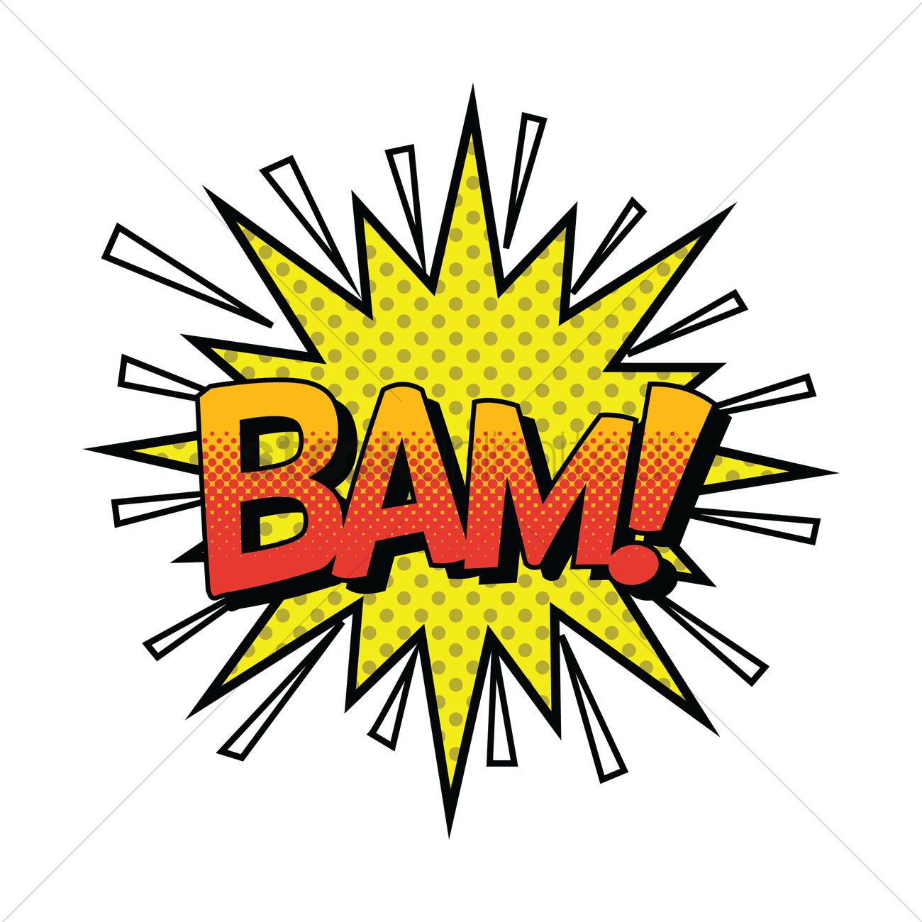 1300x1300 Comic Bubble Bam Vector Image. 