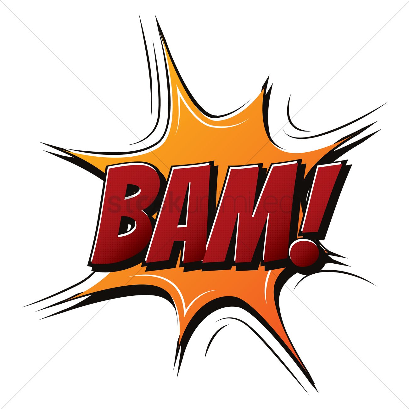 1300x1300 Comic Effect Bam Vector Image