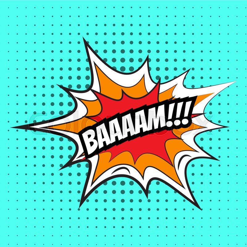 800x800 Comic Pop Art Speech Bubble, Bam Stock Vector Colourbox