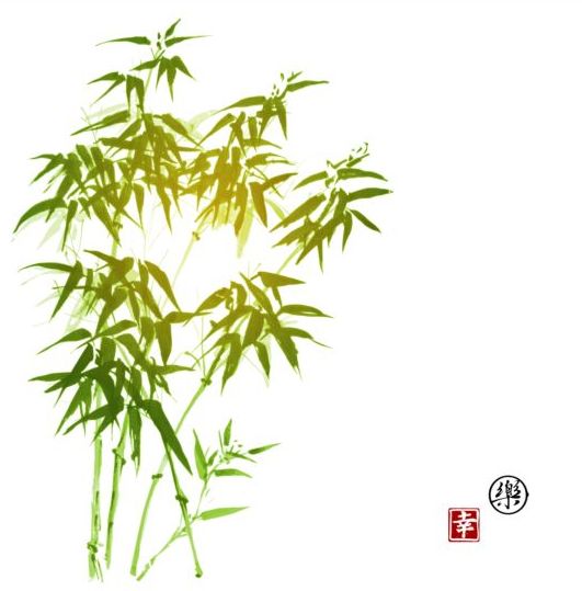 Hand Drawn Green Bamboo Background Vector Free Download 531x539 Hand Drawn Green Bamboo Background Vector Free Download