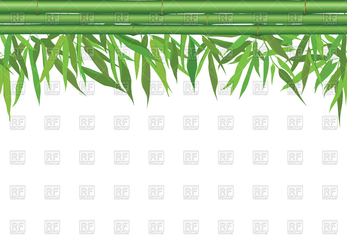 1200x849 Floral Border Made Of Bamboo And Green Leaves Vector Image