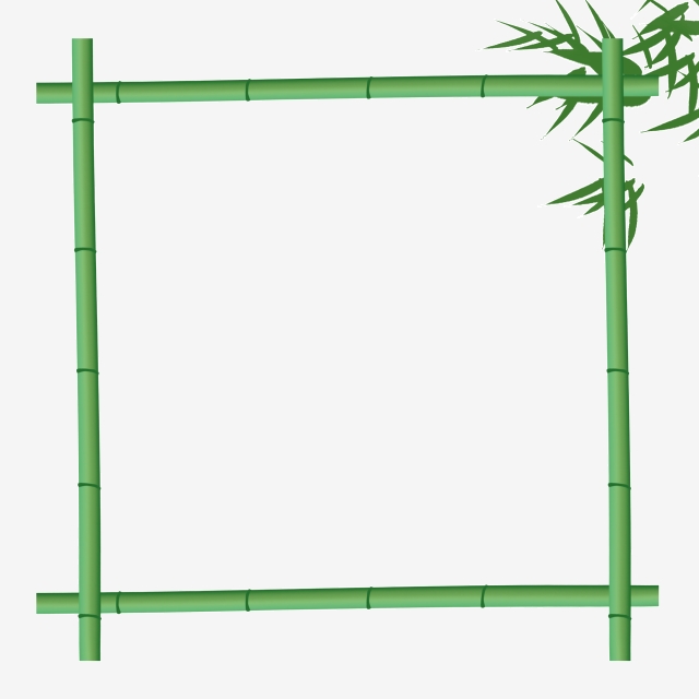640x640 Simple Bamboo Frame Decoration Free Buckle Material, Png Free