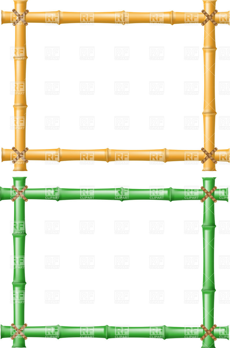 793x1200 Yellow And Green Bamboo Frames Vector Image Of Borders And Frames