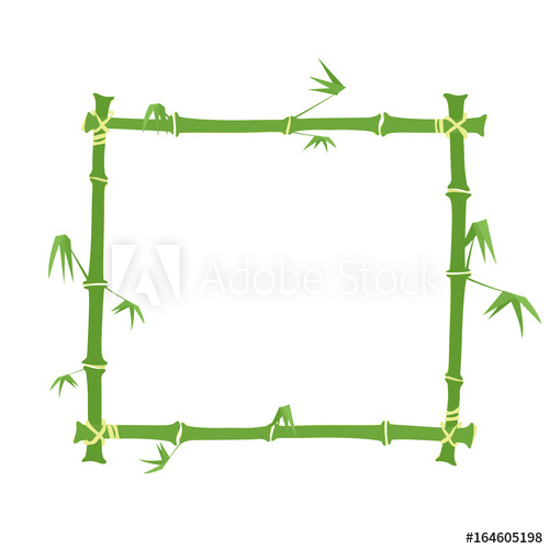 500x500 Green Bamboo Border Square Bamboo Frame