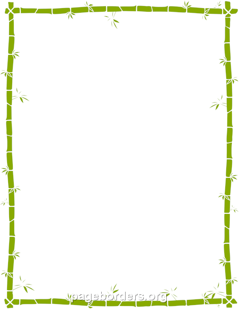 470x608 Bamboo Border Clip Art