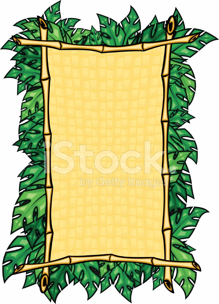 737x1024 Bamboo Border Stock Vector
