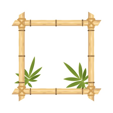 Realistic Bamboo Frame Isolated On White Vector Illustrations 450x450 Realistic Bamboo Frame Isolated On White Vector Illustrations