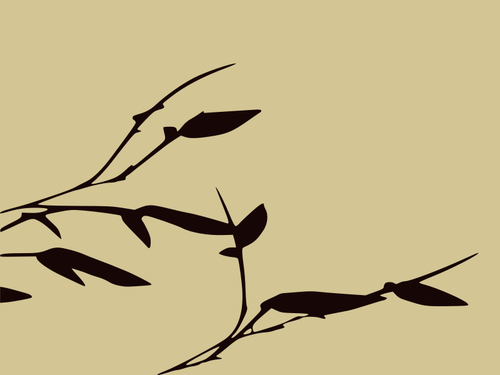 500x375 Bamboo Leaves Vector Silhouette
