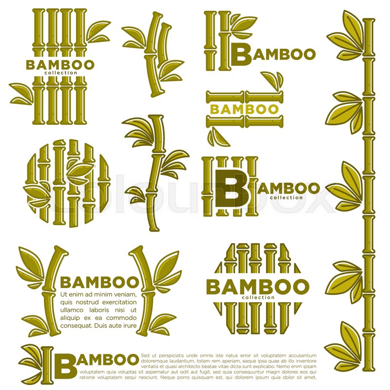 Bamboo Logo Templates Vector Isolated Stock Vector Colourbox 800x800 Bamboo Logo Templates Vector Isolated Stock Vector Colourbox