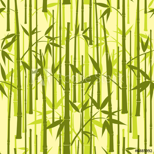 500x500 Bamboo Pattern, Seamless, Vector Illustration