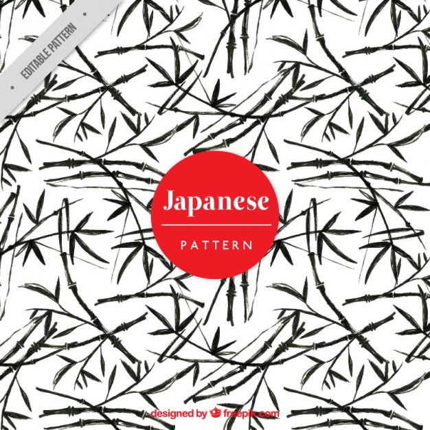 626x626 Hand Painted Bamboo Pattern Vector Free Download