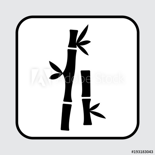 Bamboo Icon Black Silhouette Vector Illustration 500x500 Bamboo Icon Black Silhouette Vector Illustration