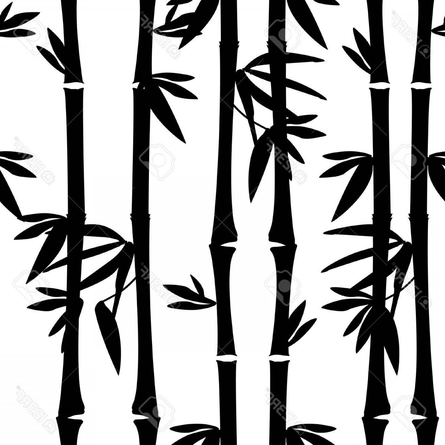 1560x1560 Photostock Vector Black Bamboo Seamless Pattern Vector Bamboo Tree