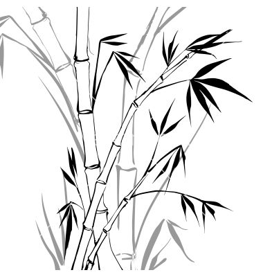 380x400 Bamboo Vector Leaves In Bamboo Tattoo, Bamboo Drawing, Art