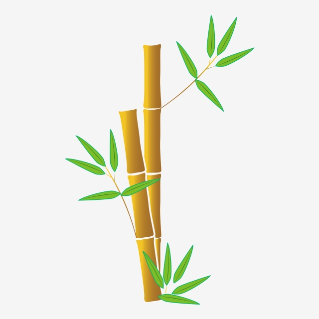 640x640 Cartoon Gradient Bamboo Vector Decoration, Bamboo, Cartoon Bamboo