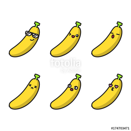 Cute Banana Cartoon Vector Stock Image And Royalty Free Vector 500x500 Cute Banana Cartoon Vector Stock Image And Royalty Free Vector