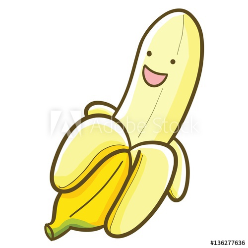 500x500 Funny And Cute Smiling Banana Cartoon