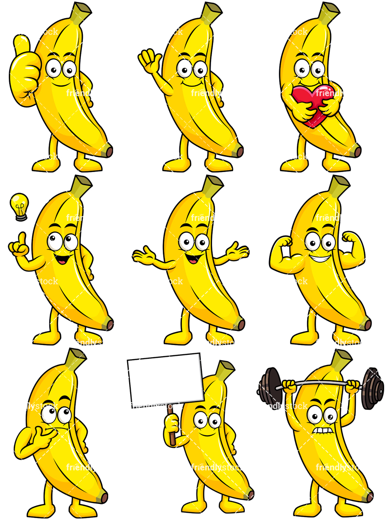 Mascot Banana Cartoon Character Clipart 800x1067 Mascot Banana Cartoon Character Clipart