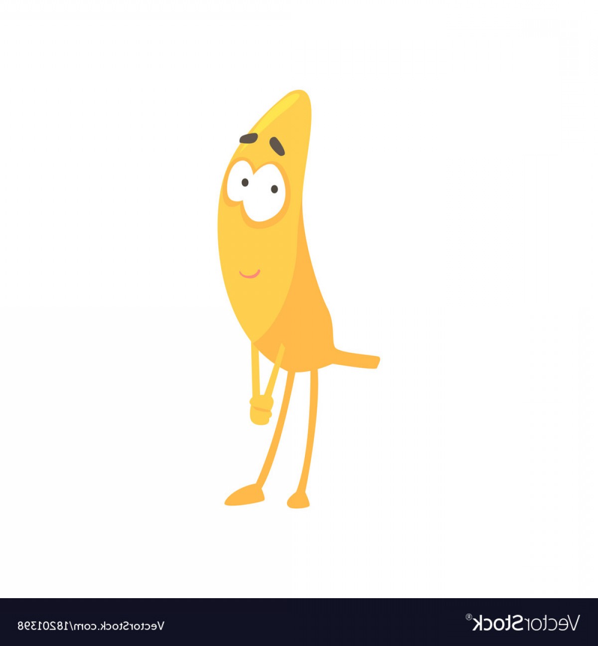 1200x1296 Smiling Shy Banana Cartoon Funny Fruit Character Vector Soidergi