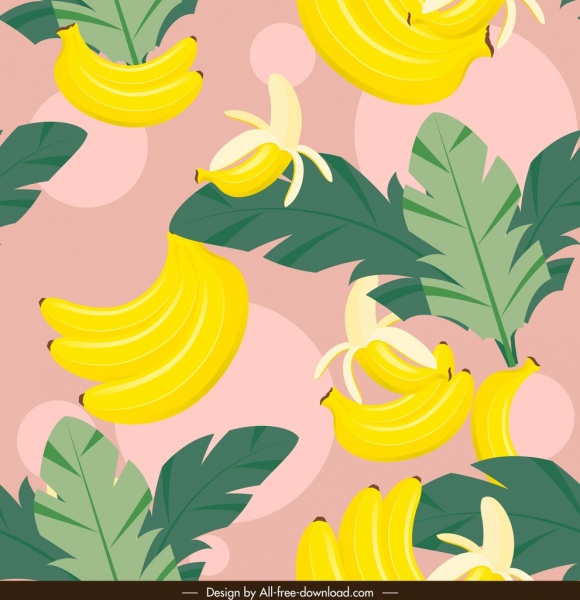 Banana Pattern Colorful Classical Sketch Free Vector In Adobe 580x600 Banana Pattern Colorful Classical Sketch Free Vector In Adobe