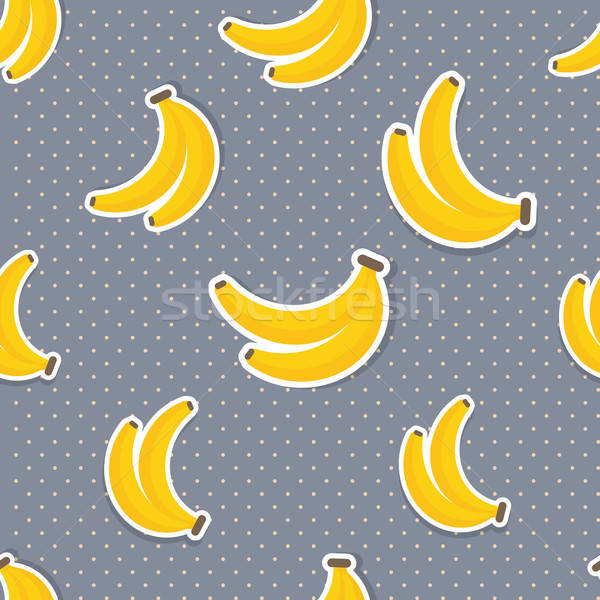 600x600 Banana Pattern Seamless Texture With Ripe Bananas Vector