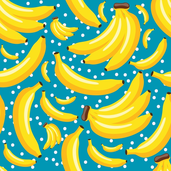 Banana Vector Seamless Pattern Free Download 600x601 Banana Vector Seamless Pattern Free Download