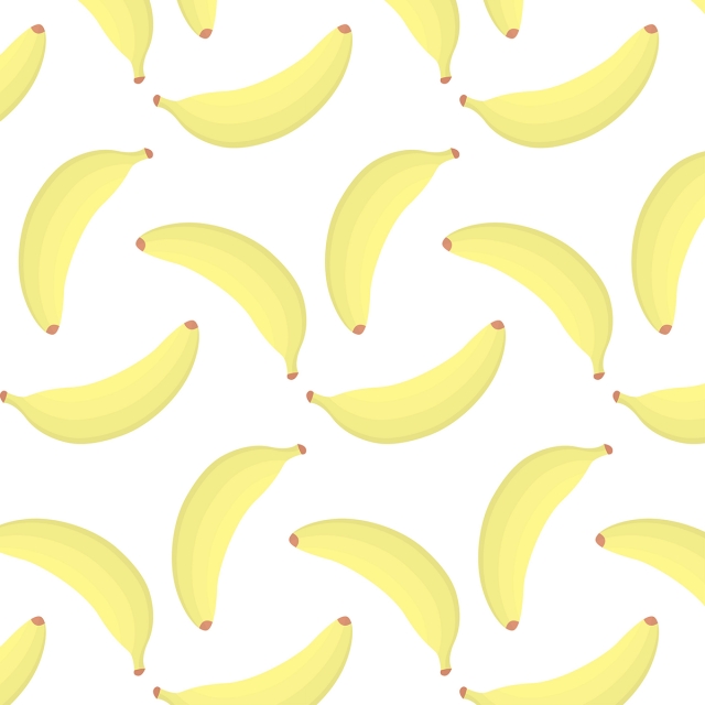 Cute Banana Pattern Vector Flat, Fresh, Illustration, Background 640x640 Cute Banana Pattern Vector Flat, Fresh, Illustration, Background