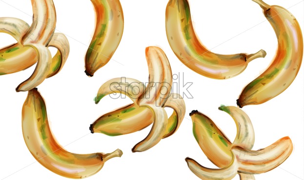 Banana Pattern Vector Watercolor Colorful Summer Fruits Texture 623x369 Banana Pattern Vector Watercolor Colorful Summer Fruits Texture
